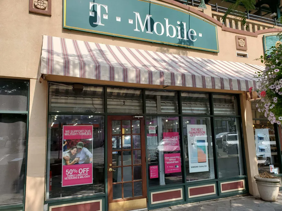 Exterior photo of T-Mobile store at Sloan St & South Orange Ave, South Orange, NJ