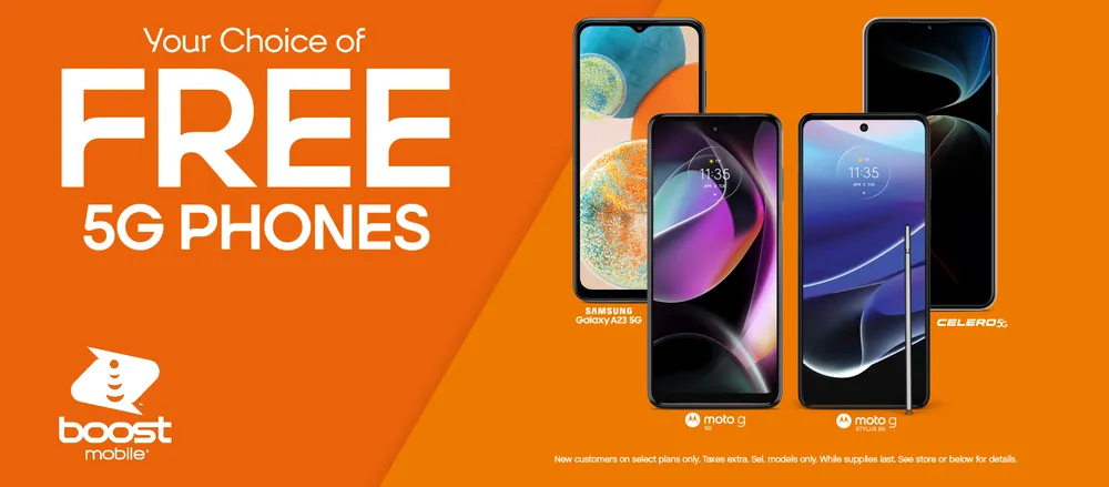Your Choice of Free 5G Phones