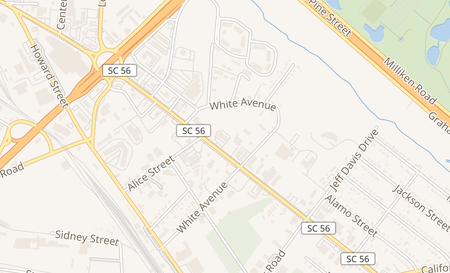 map of 1515 Asheville Highway Spartanburg, SC 29303