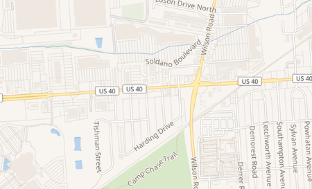 map of 3639 W Broad St Columbus, OH 43228