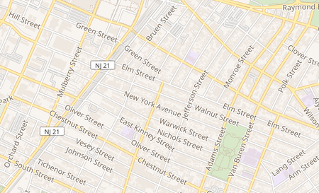 map of 20 Pacific Street Newark, NJ 07105