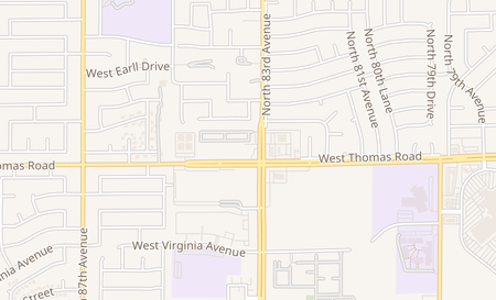 map of 8310 W. Thomas Rd, Ste 101 Phoenix, AZ 85037