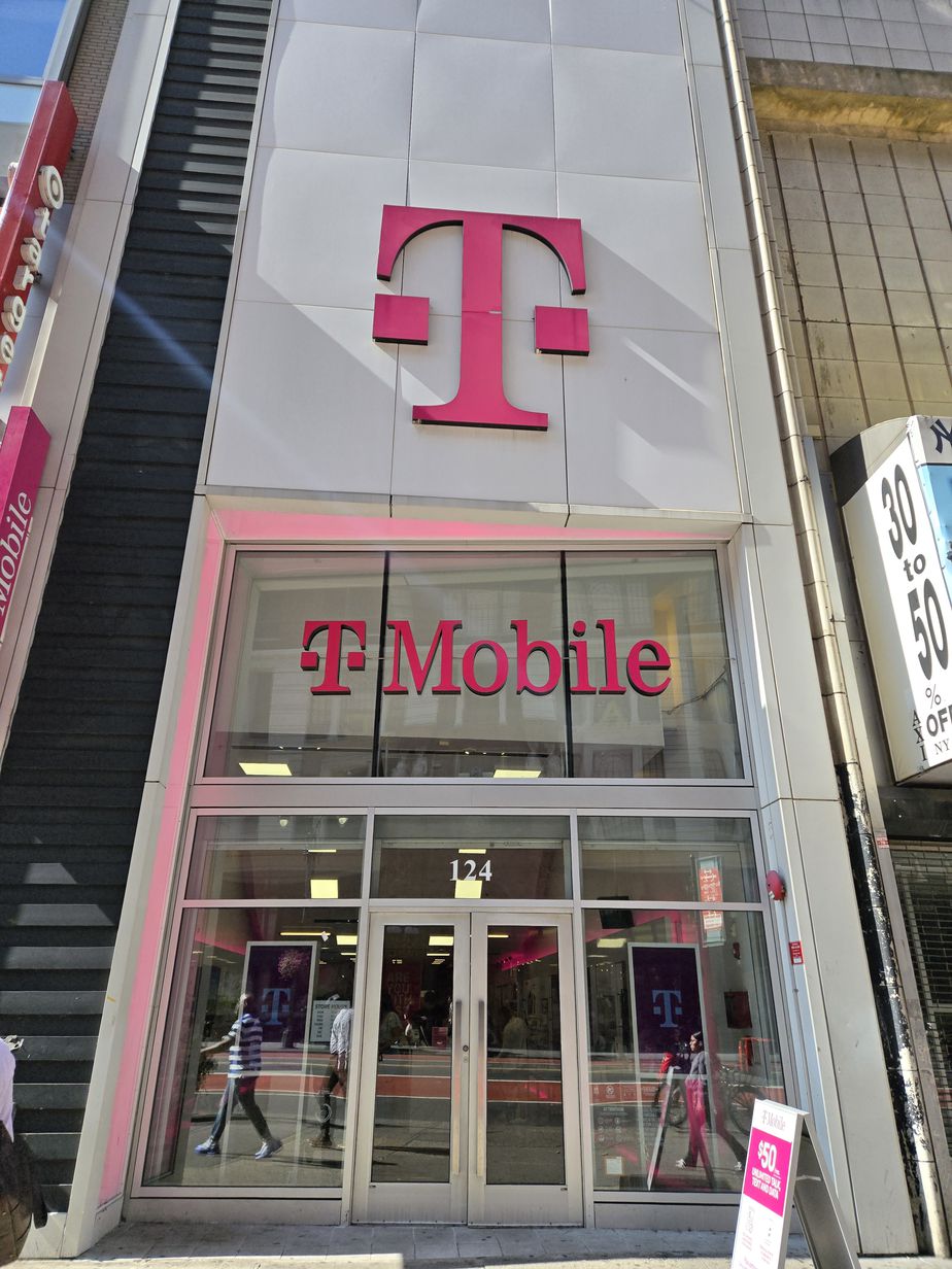 Exterior photo of T-Mobile Store at 34th & 6th, New York, NY