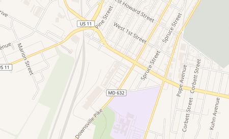 map of 1013 Maryland Ave. Hagerstown, MD 21740
