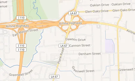 map of 6168 Plank Road Baton Rouge, LA 70805
