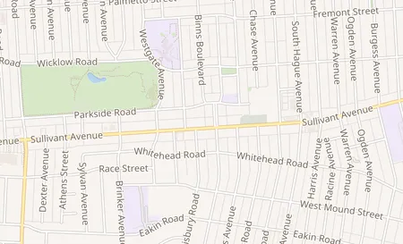 map of 3008 Sullivant Avenue Columbus, OH 43204