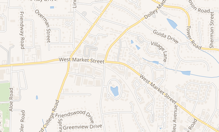 map of 5563 West Market St Greensboro, NC 27409