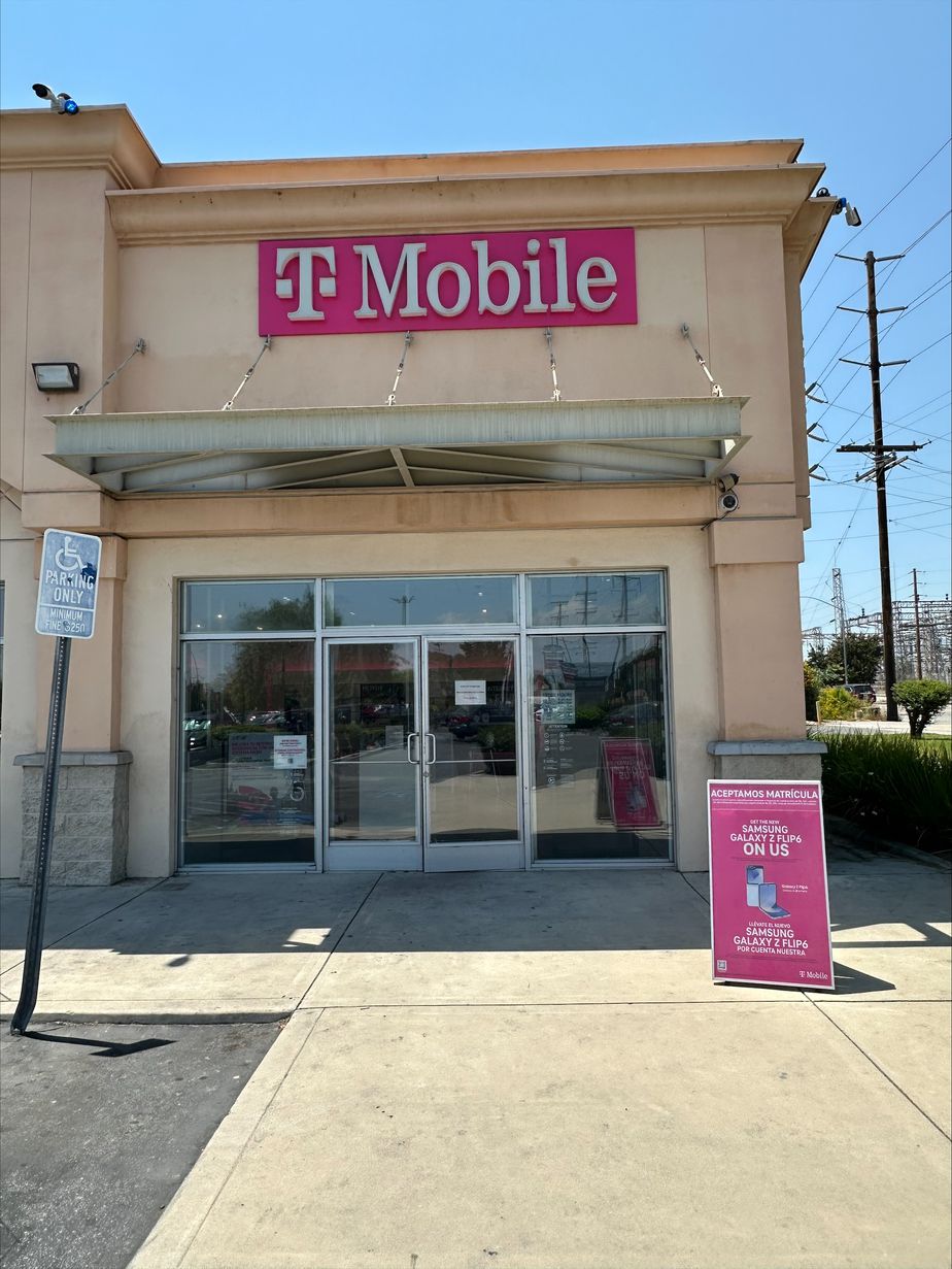 Exterior photo of T-Mobile Store at Mill St & Mt Vernon Ave, San Bernardino, CA