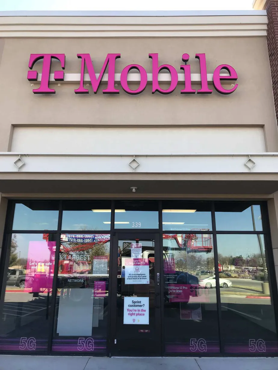 Exterior photo of T-Mobile store at Nw 2nd St & Nw Dearborn Ave, Lawton, OK