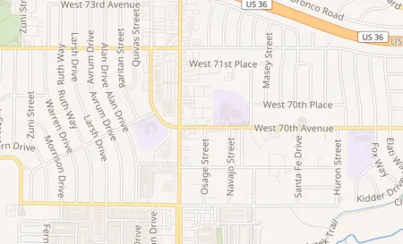 map of 1511 70th Avenue Denver, CO 80221
