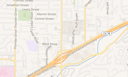 map of 249 N Emerald Drive Suite C Vista, CA 92083