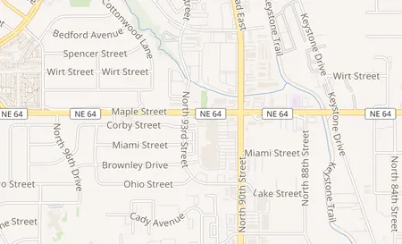 map of 9207 Maple Street Omaha, NE 68134