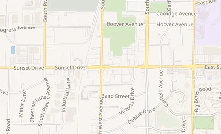 map of 448 Sunset Drive Waukesha, WI 53189