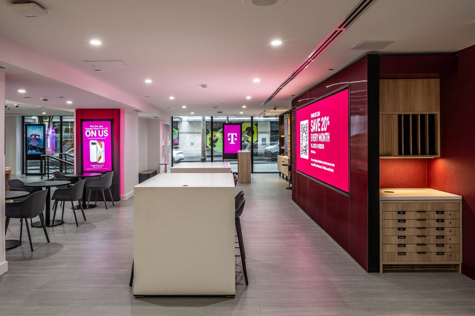 Interior photo of T-Mobile Store at 6th & Pine, Seattle, WA