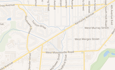 map of 3331 Kentucky Ave Indianapolis, IN 46221