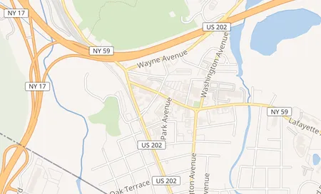 map of 47 Lafayette Ave Suffern, NY 10901