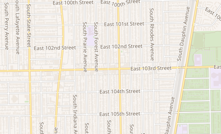 map of 330 E 103rd Street Chicago, IL 60628