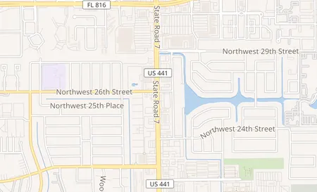 map of 2554 N State Rd 7 Lauderdale Lakes, FL 33313