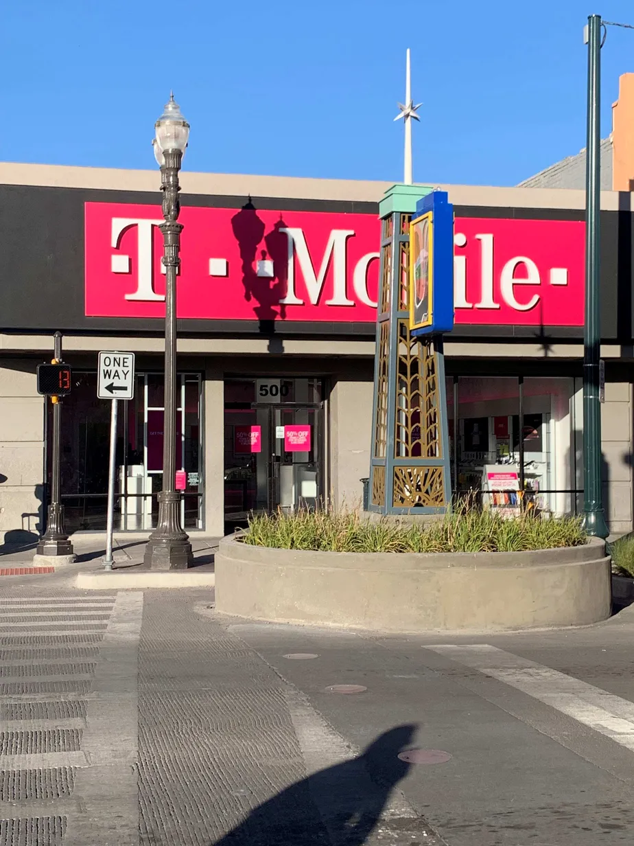 Exterior photo of T-Mobile store at S El Paso St & E Paisano Dr, El Paso, TX