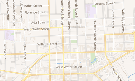 map of 512 N Park St Kalamazoo, MI 49007
