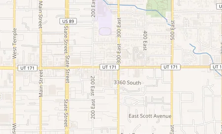 map of 269 E 3300 S Salt Lake City, UT 84115