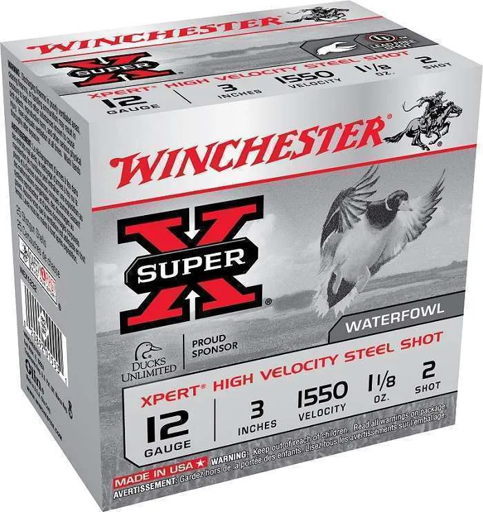 Winchester Xpert 12 Gauge 3" 1-1/8 oz. High Velocity #2 Steel Shot, 25 Rounds WEX1232 - Winchester