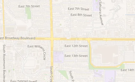 map of 5612 E Broadway Blvd Tucson, AZ 85711