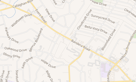map of 2009 Bandera Rd. San Antonio, TX 78228