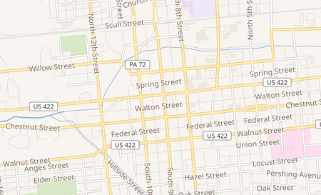 map of 900 Cumberland St Lebanon, PA 17042