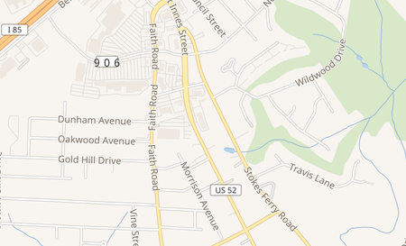 map of 1806 E. Innes St. Salisbury, NC 28146