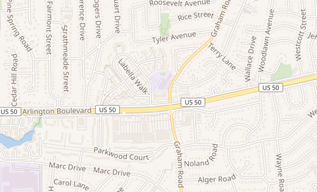map of 7248 Arlington Blvd Falls Church, VA 22042