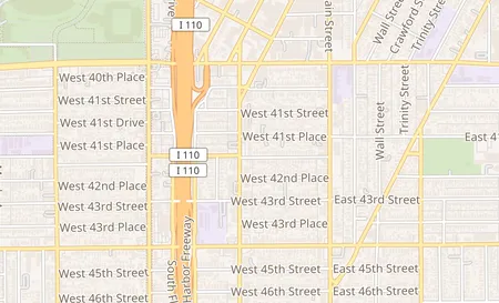 map of 4168 S Broadway Los Angeles, CA 90037