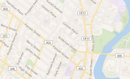 map of 106 Anderson Street Hackensack, NJ 07601
