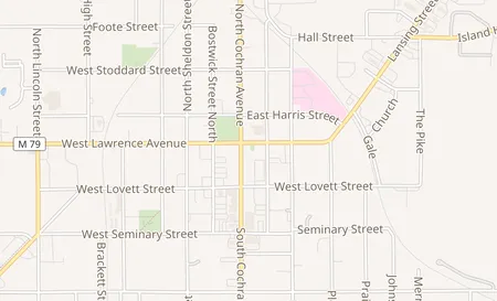 map of 105 S Cochran Ave Charlotte, MI 48813