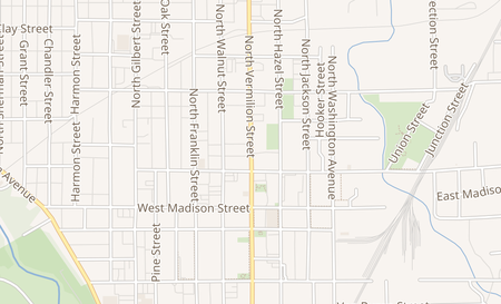 map of 410 N Vermilion Danville, IL 61832