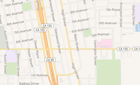 map of 428 High St. Suite F Delano, CA 93215