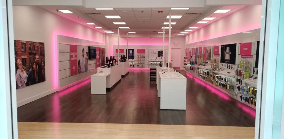 Interior photo of T-Mobile Store at Wilton Mall, Saratoga Springs, NY