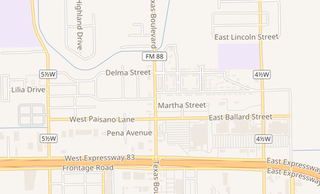 map of 1700 N Texas Blvd Ste 103 Weslaco, TX 78599