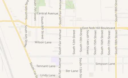 map of 1008 E Nob Hill Blvd Yakima, WA 98901
