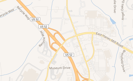 map of 190 Hanes Mill Ct Winston Salem, NC 27105