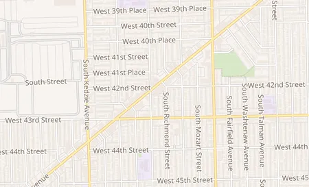 map of 4195 S. Archer Ave. Chicago, IL 60632