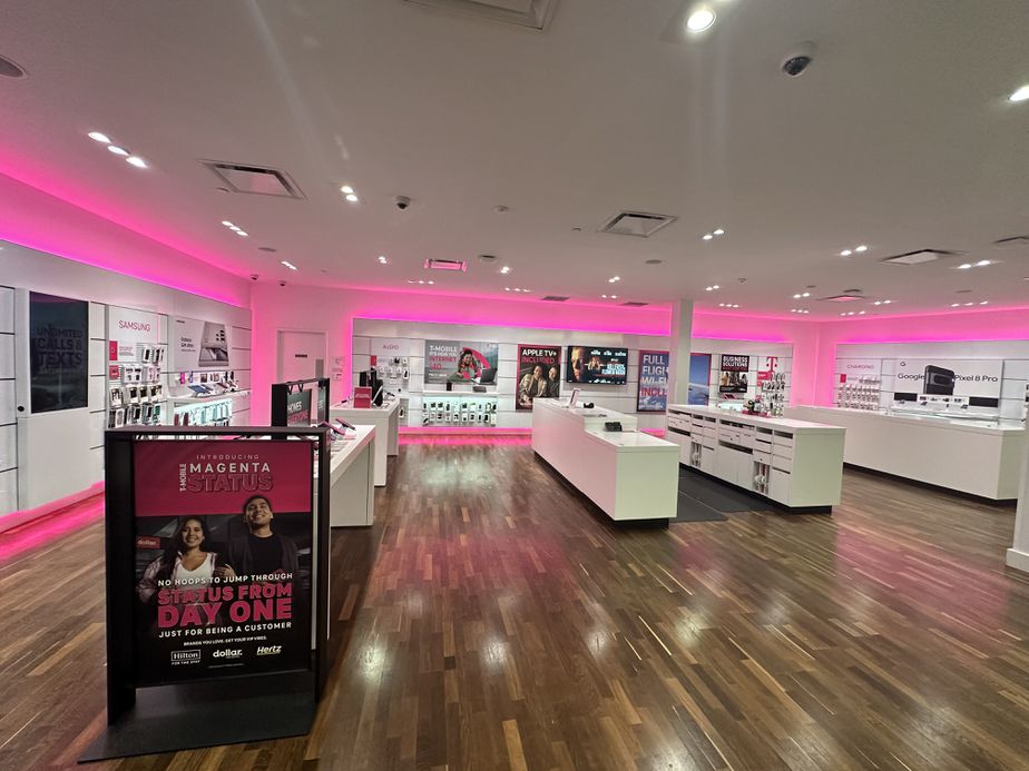 Interior photo of T-Mobile Store at The Gardens Mall, Palm Beach Gardens, FL
