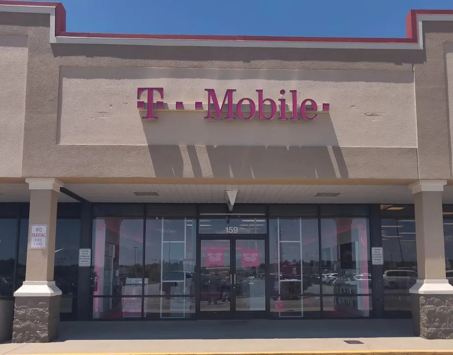 Exterior photo of T-Mobile store at Plaza Dr & I-74a, Forest City, NC