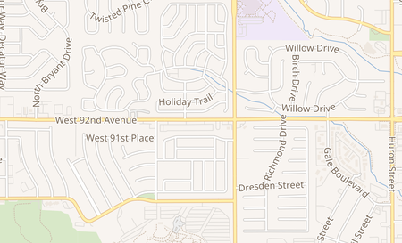 map of 1712 W 92nd Ave Federal Heights, CO 80260