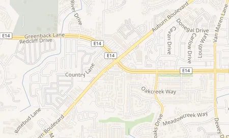 map of 6176 Auburn Blvd Citrus Heights, CA 95621