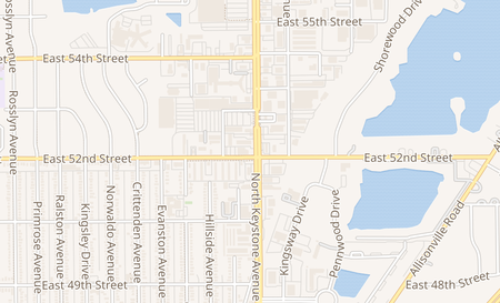 map of 5202 North Keystone Avenue Indianapolis, IN 46220
