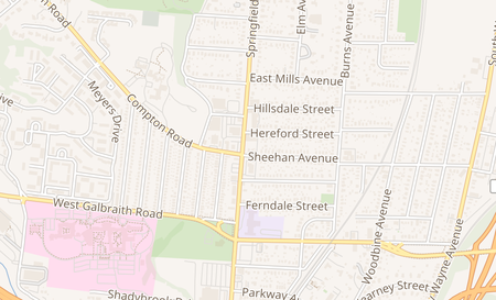 map of 8400 Vine St. Cincinnati, OH 45216