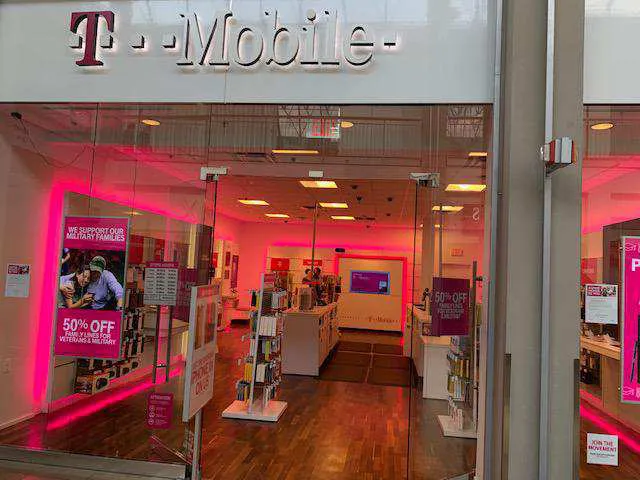 Exterior photo of T-Mobile store at Columbia Mall 3, Columbia, MD