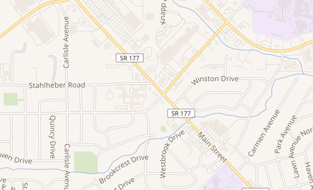 map of 1301 Main St Hamilton, OH 45013