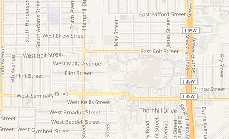 map of 421 W Bolt Street Ft Worth, TX 76110